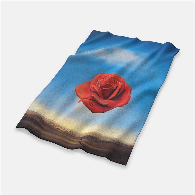 Salvador Dalí - tea towel - meditative rose