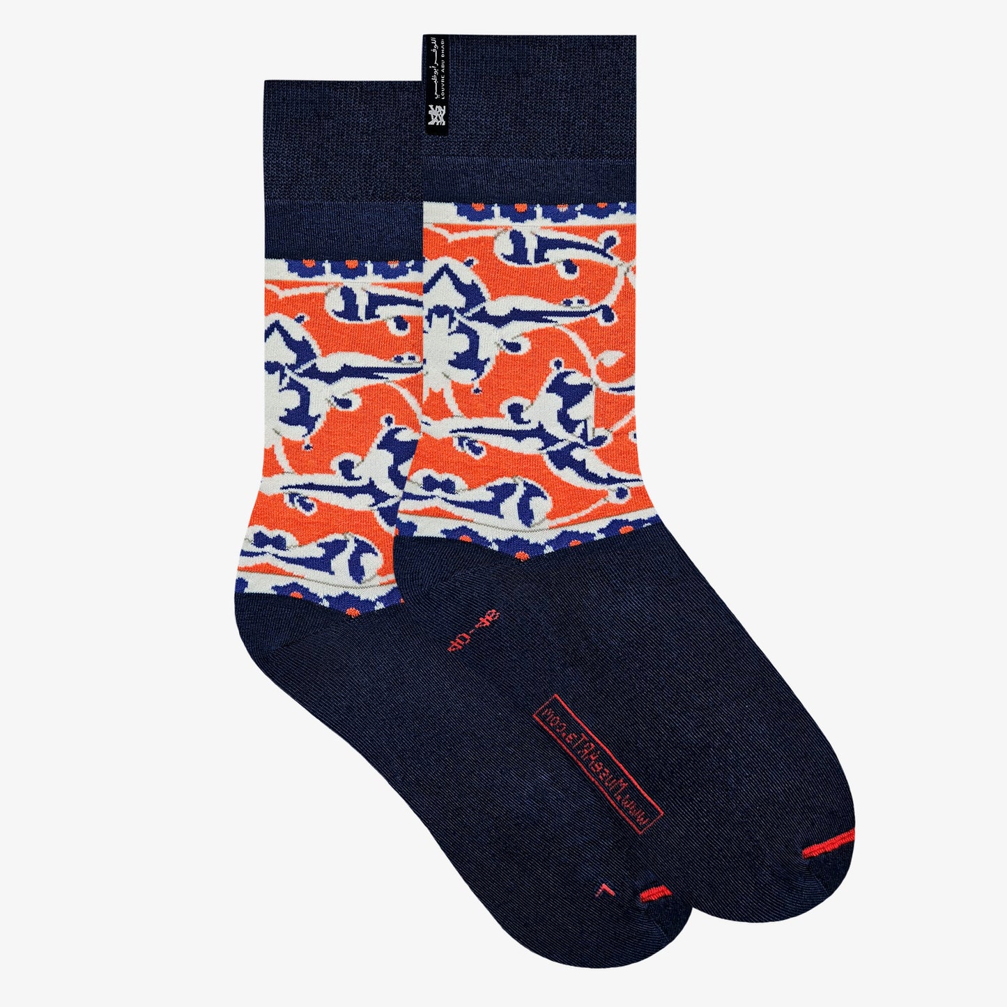 Autore sconosciuto - Piastrella con decoro a volute su fondo rosso